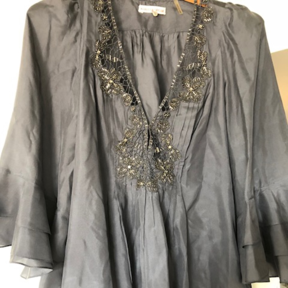 Rebecca Taylor Silk Embroidered Cocktail Dress!